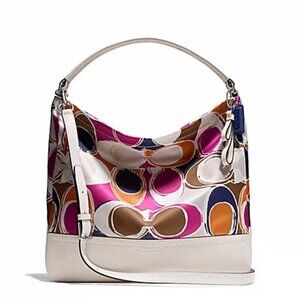 Nwot Coach Bag Park Hand Drawn Scarf Print Shoulder Bag Purse